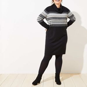 LOFT Plus Size Fairisle Sweater Dress